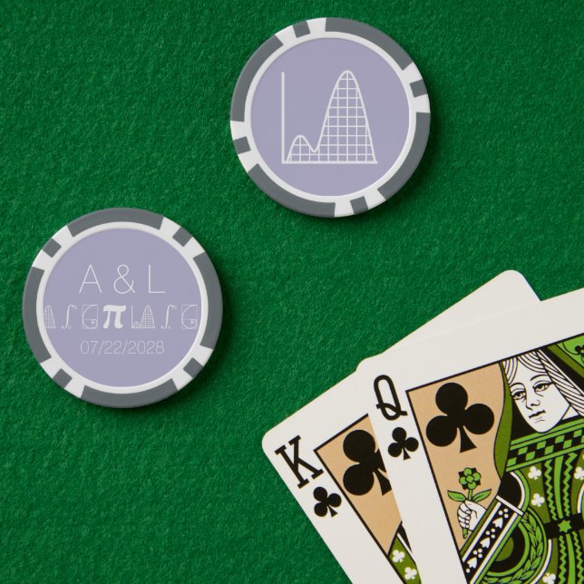 Es kommt in Lavendel hinzu Pokerchips (Pokertisch (doppelt))