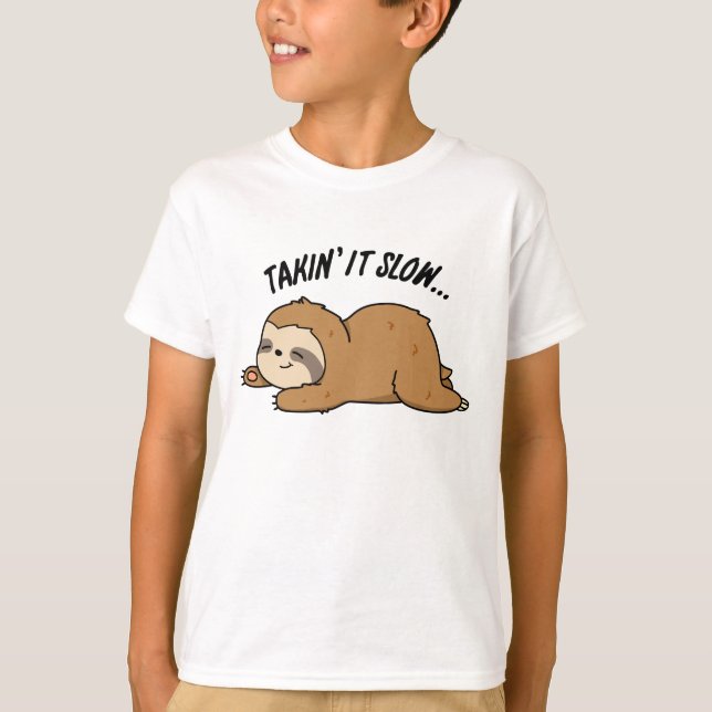 Es langsam Funny Sloth Puff nehmen T-Shirt (Vorderseite)
