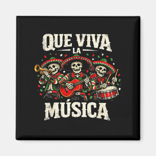 Es lebe die Musik Cinco de Mayo Skelett Mariachi Magnet