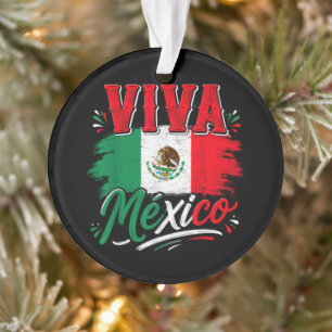 Es lebe Mexiko Flagge Patriotisch Stolzer Mexikane Ornament