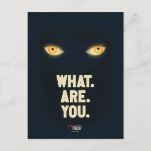 Es leuchtet die Augen "Was.Are.You". Postkarte