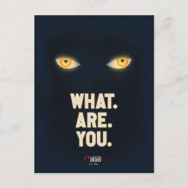 Es leuchtet die Augen "Was.Are.You". Postkarte (Vorderseite)