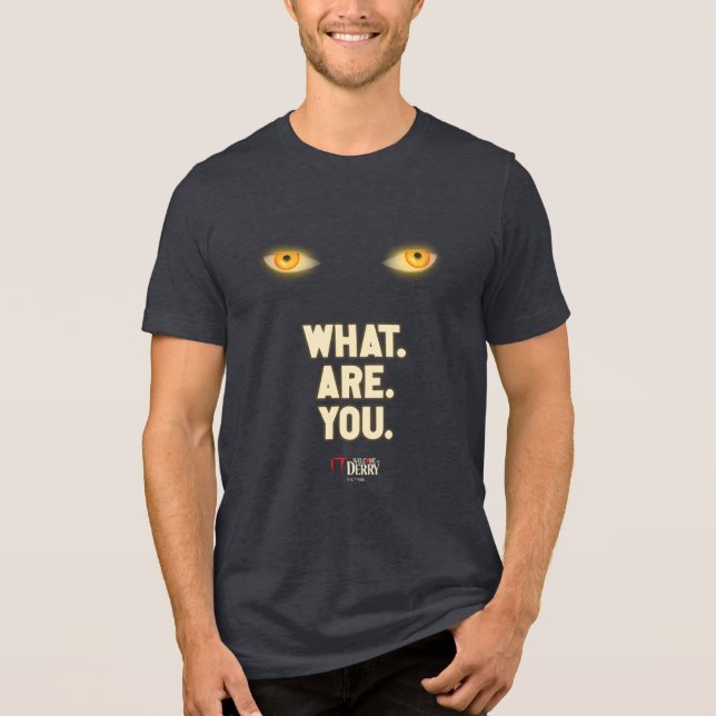 Es leuchtet die Augen "Was.Are.You". Tri-Blend Shirt (Vorderseite)