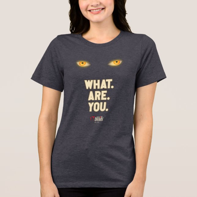 Es leuchtet die Augen "Was.Are.You". Tri-Blend Shirt (Vorderseite)