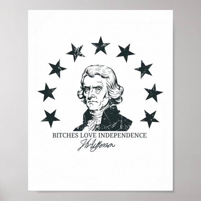 Es Liebe Unabhängigkeit Funny 4. Juli Thomas Jeff Poster (Vorne)