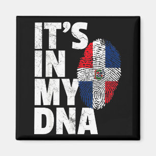 Es Liegt In Der Dna Dominikanische Republik Flagge Magnet