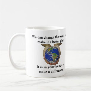 Es liegt in Ihren Händen, etwas zu bewirken. Kaffeetasse