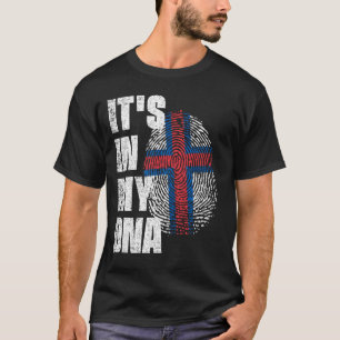 ES LIEGT IN MEINER DNA Färöer-Flagge T-Shirt
