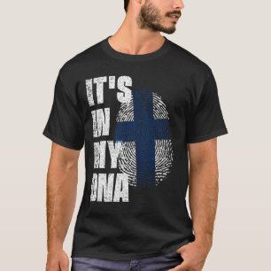ES LIEGT IN MEINER DNA Finnland Flagge T-Shirt