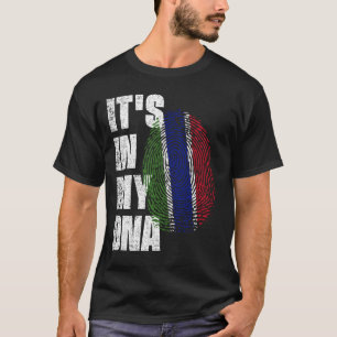 ES LIEGT IN MEINER DNA Gambia-Flagge T-Shirt