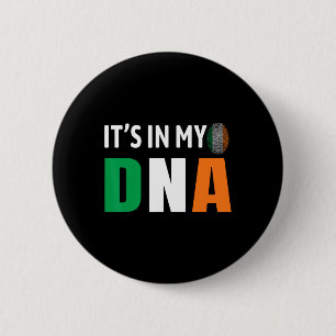 Es liegt in meiner DNA Irland Irische Flagge Gesch Button