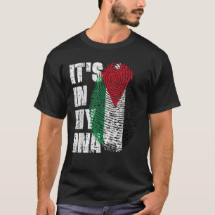 ES LIEGT IN MEINER DNA-Jordan-Flagge Jordaniens-T- T-Shirt