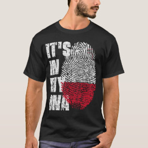 ES LIEGT IN MEINER DNA Malta-Flagge Jungen Mädchen T-Shirt