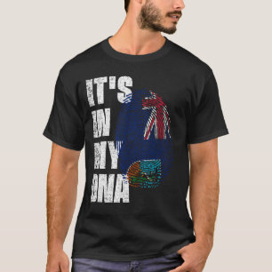 ES LIEGT IN MEINER DNA Montserrat-Flagge T-Shirt