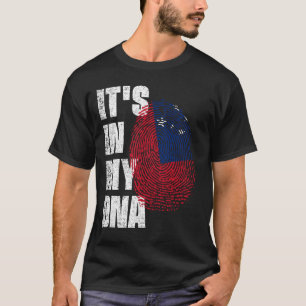 ES LIEGT IN MEINER DNA Samoa-Flagge T-Shirt