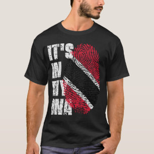 ES LIEGT IN MEINER DNA Trinidad und Tobago Flagge  T-Shirt