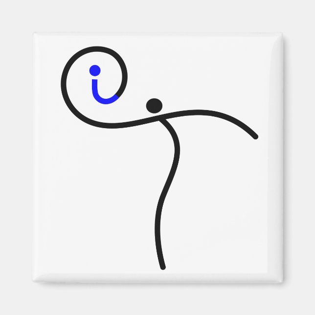 es Logo, 01 Schwarz/Blau. Magnet (Vorne)