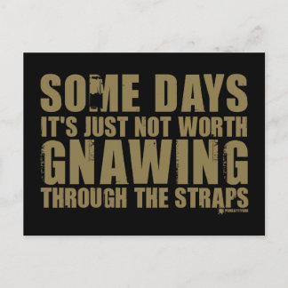 Es lohnt sich nicht, durch die Gurte zu schlucken Postkarte