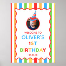 Es macht Spaß, ein 1. Geburtstags-Foto-Willkommens