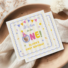 Es macht Spaß, ein Foto Boy 1. Geburtstag zu sein Serviette