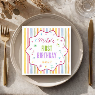 Es macht Spaß, ein Geburtstag bunt Party Serviette
