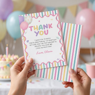 Es macht Spaß, ein Mädchen zu sein Geburtstag Dank Einladung