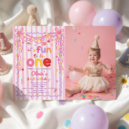 Es macht Spaß, ein Mädchen zum 1. Geburtstag einzu Einladung