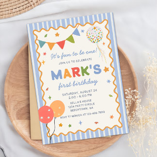 Es macht Spaß, eine farbenfrohe Geburtstagseinladu Einladung