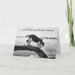 Es macht Spaß, Spaß zu haben, notecard Ankündigung