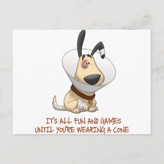 Es macht Spaß und Spiele, bis du einen Kon trägst Postkarte (Vorderseite)
