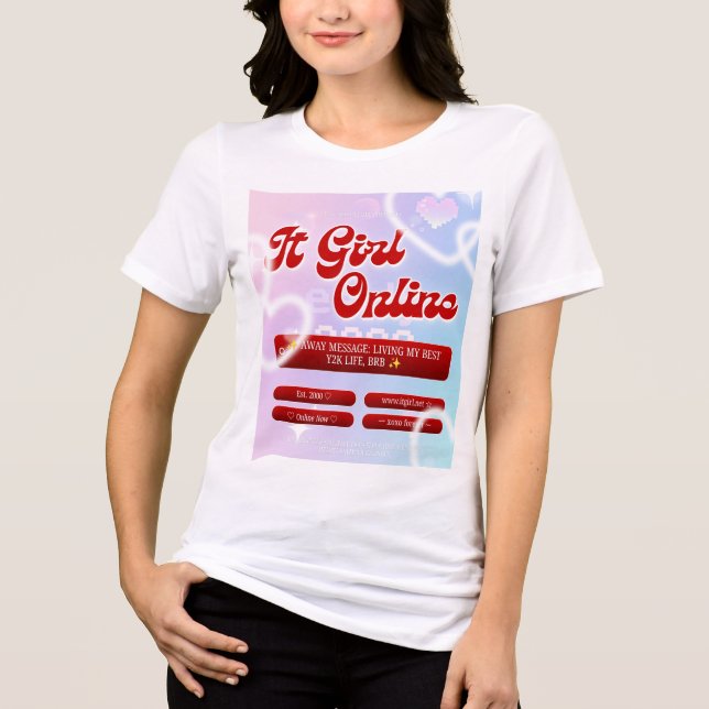 Es Mädchen Online T-Shirt  Tri-Blend Shirt (Vorderseite)