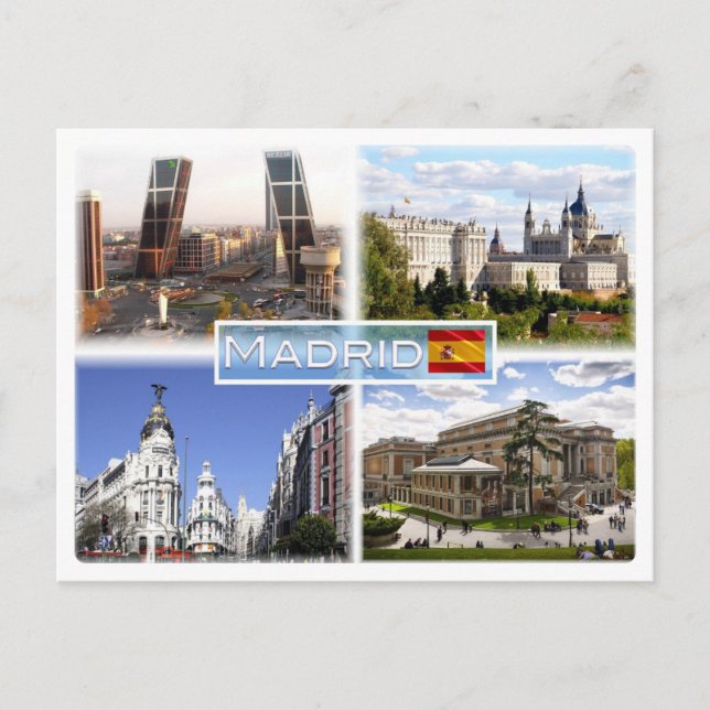 ES Madrid - Puerta de Europa - Plaza de Castilla Postkarte (Vorderseite)