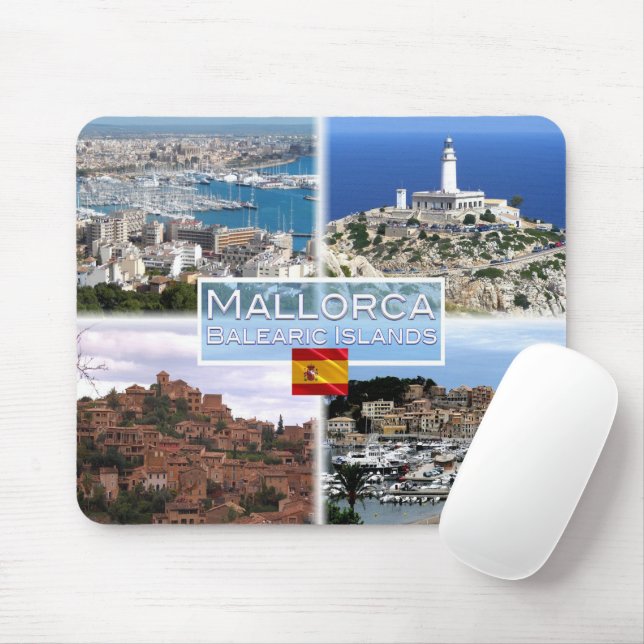 ES Mallorca - Aussicht auf die Bucht von Palma - C Mousepad (Mit Mouse)