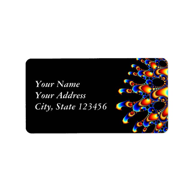 Es - Mandelbrot Fraktal Art Adressaufkleber (Vorne)