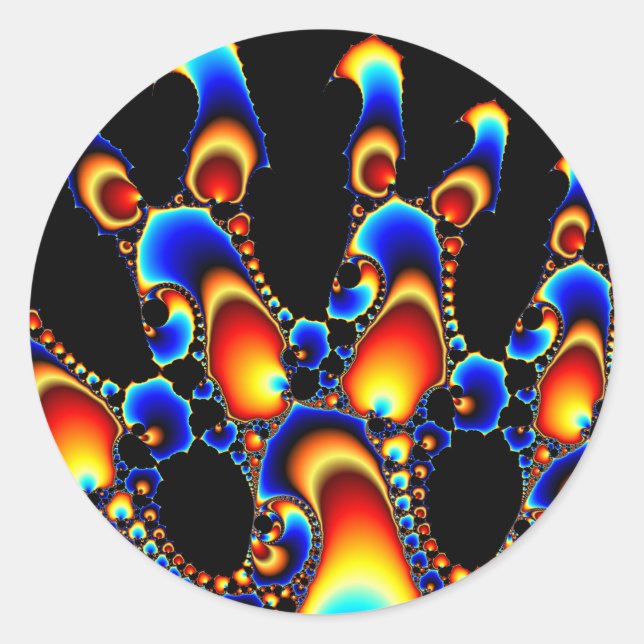 Es - Mandelbrot Fraktal Art Runder Aufkleber (Vorderseite)