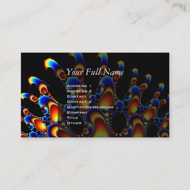 Es - Mandelbrot-Fraktal Visitenkarte (Vorderseite)