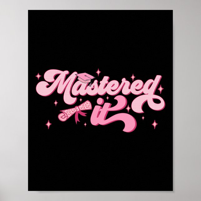 Es Master-Abschluss-MBA-Abschluss Poster (Vorne)