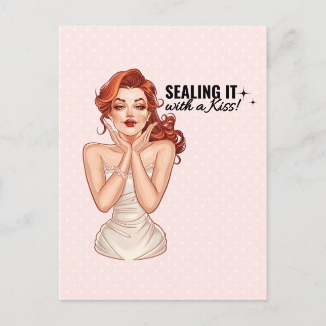 Es mit einem Kuss versiegeln! Postkarte (Vorderseite)