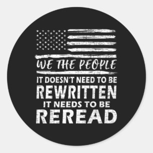 Es muss keine neue Verfassung sein. Runder Aufkleber