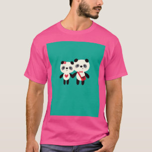Es muss Liebe sein - Preppy Pandas T-Shirt