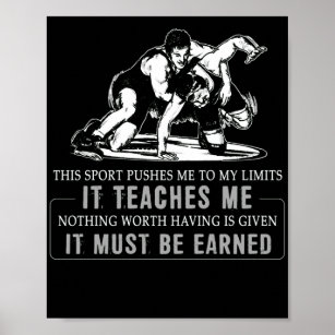 Es muss Wrestling Sport verdient werden Poster