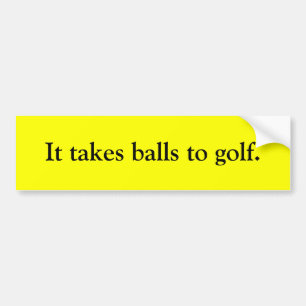 Es nimmt Bälle zum Golf Autoaufkleber