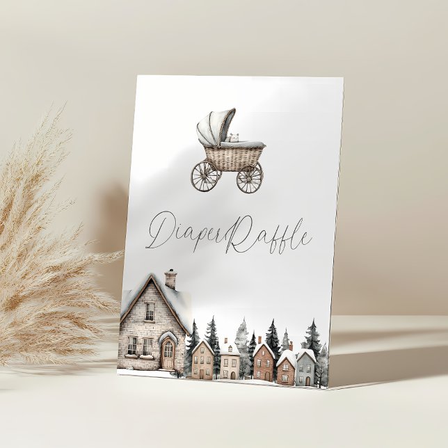 Es nimmt ein Dorf Babydusche Windeln Raffle Sockelschild (Von Creator hochgeladen)