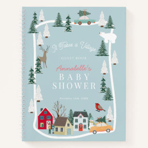 Es nimmt ein Village Blue Baby Duschbuch Notizbuch