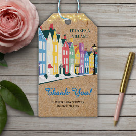 Es nimmt ein Village Modern Craft Baby Dusche Geschenkanhänger