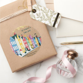 Es nimmt ein Village Modern Craft Baby Dusche Runder Aufkleber