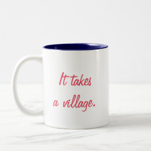 Es nimmt eine Dorf-Kaffee-Tasse Zweifarbige Tasse