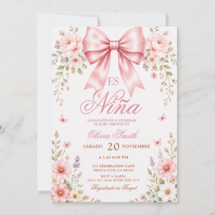 Es Niña Spanische Baby Shower Einladung