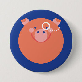 Es plattiert Minimal Pig Button