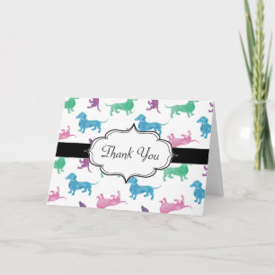 Es regnet Dackeln Dankeskarte